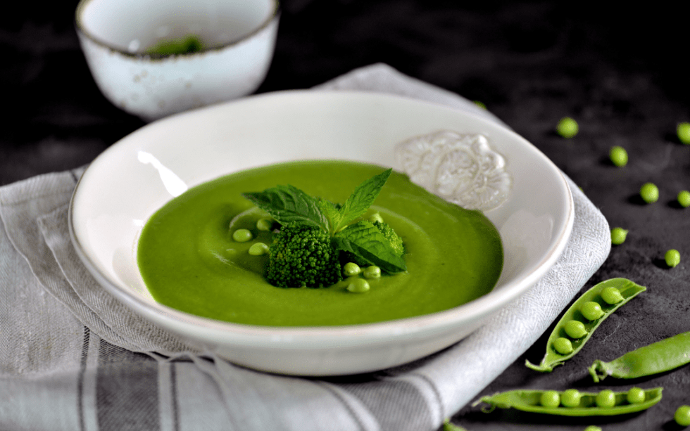 Recette microbiote : Velouté de petit pois à la menthe | Blog Nahibu