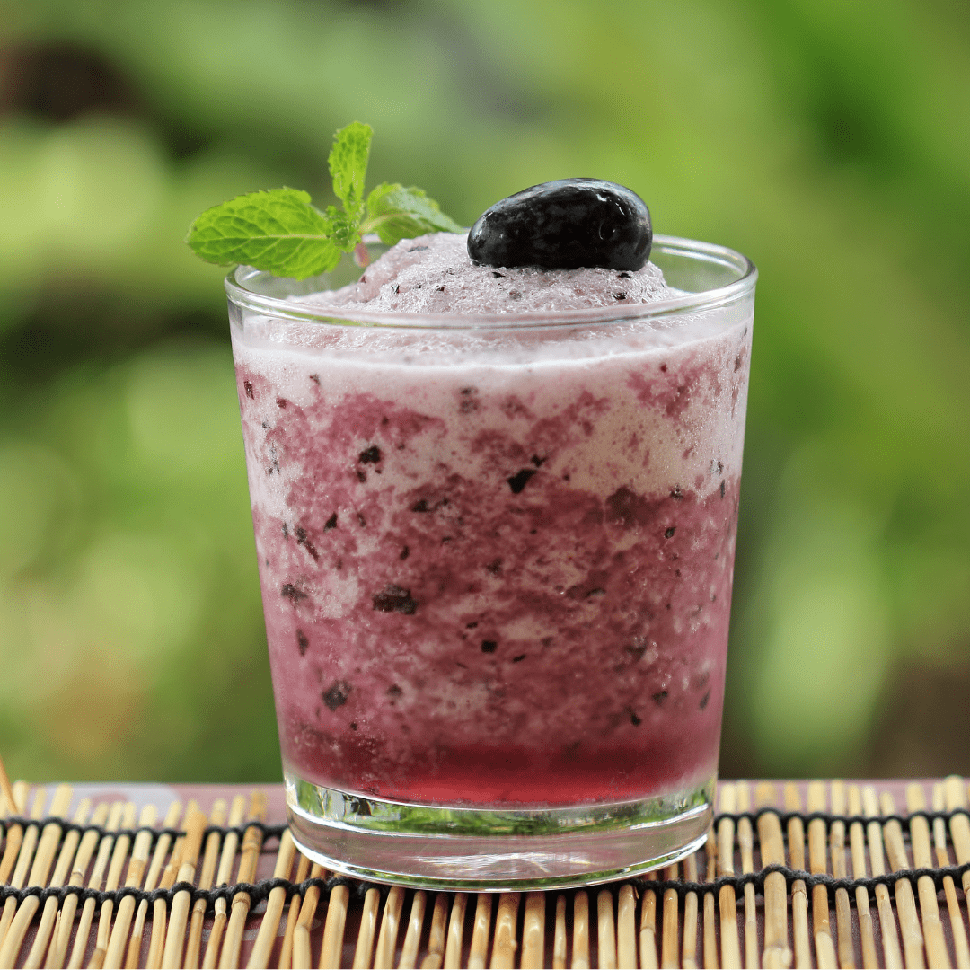 Grape, raspberry, and watermelon smoothie
